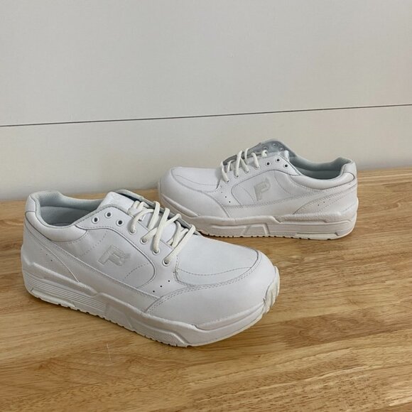 Propet Sanford White Leather Walking Sneakers, Men's Size 11(5E) Extra Wide - Picture 2 of 13